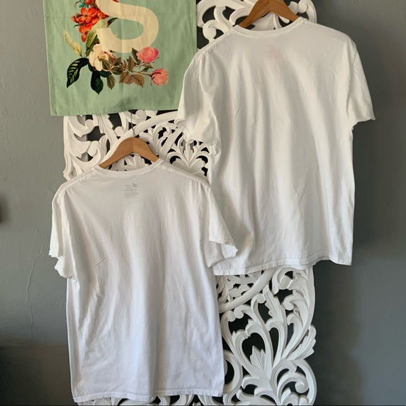 Hanes  | lot of 2 basic crew neck t shirts size Large - Picture 9 of 11